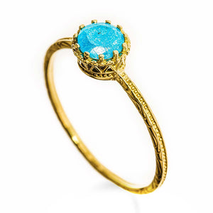 Blue Stone Gold Filled Ring - Byou Designs