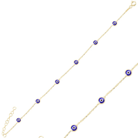 Gold Evil Eye Bracelet The Third Eye - Byou Designs