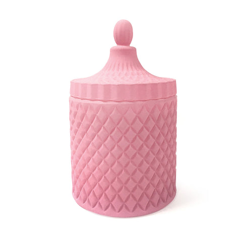 GEO Extra Large Pink Matt Candle Vessel Soy Wax
