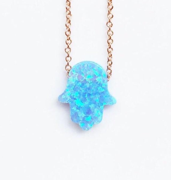 Hamsa Necklace Rose Gold Chain