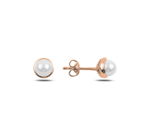Freshwater Gold Plated Pearl Earring Studs Byou Designs