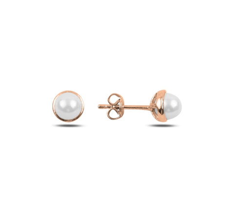 Freshwater Gold Plated Pearl Earring Studs Byou Designs