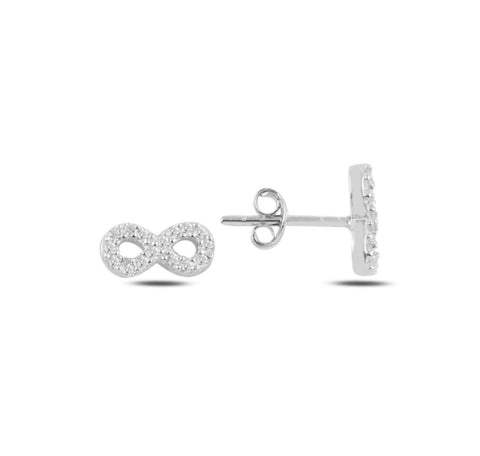 Sterling Silver Infinity Stud Earrings Byou Designs