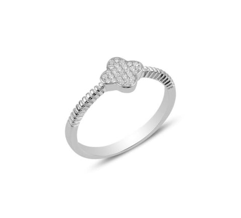 Clover Silver Ring