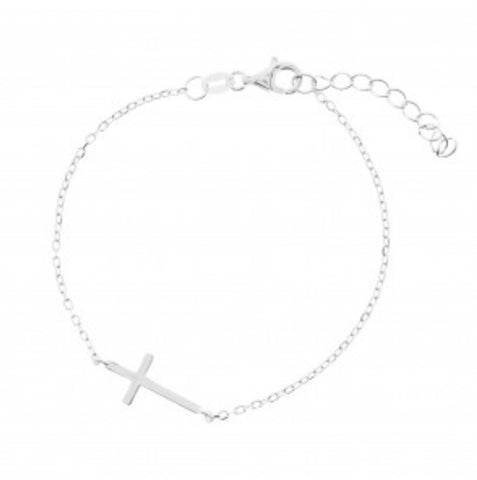 Sterling Silver Cross Bracelet - Byou Designs