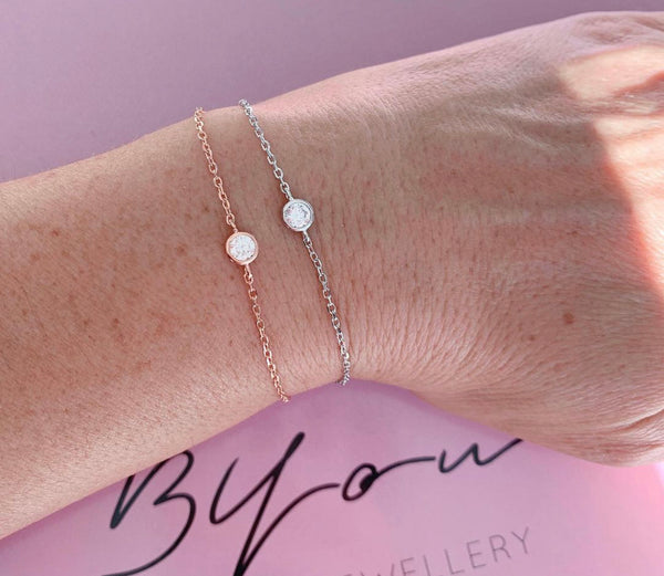 Chloe Rose Gold and Cubic Zirconia Bracelet
