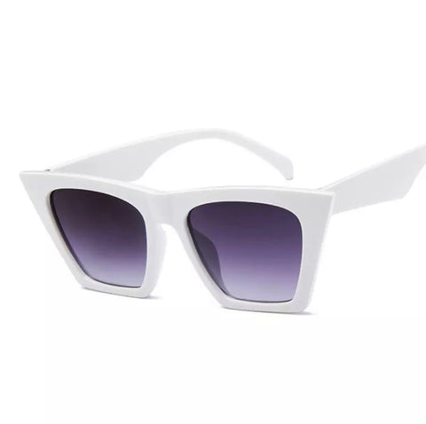 Classic White Square Sunglasses