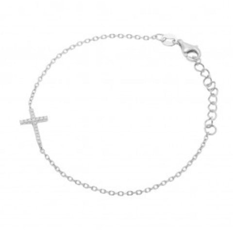 Cara Cross Bracelet Silver