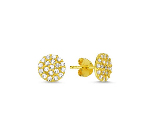 Round Circle 7mm Ear Studs Earrings - Byou Designs