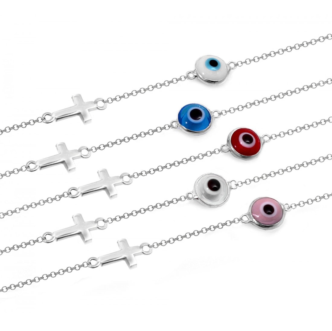 Evil Eye Cross Bracelet