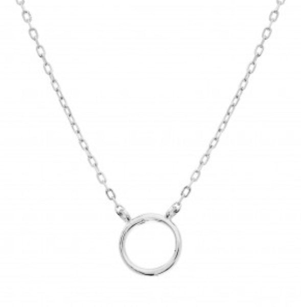 Sterling Silver Circle of Light Necklace - Byou Designs