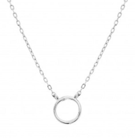 Sterling Silver Circle of Light Necklace - Byou Designs
