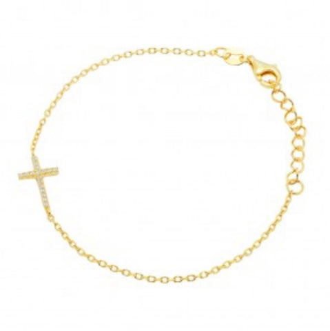 Cara Cross Bracelet Gold