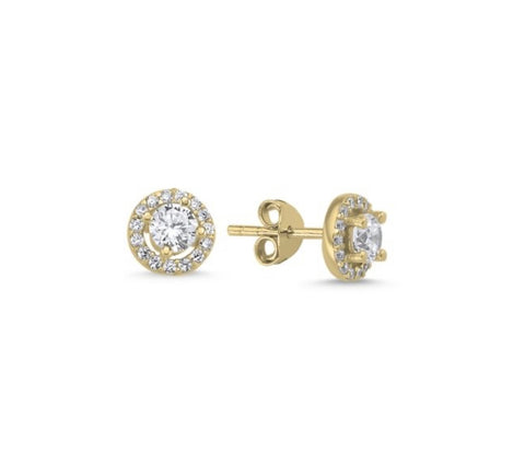 Irene Circle Gold Earrings