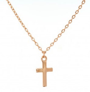 Rose gold shop cross charm