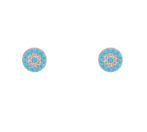 Sara Turquoise Evil Eye Earrings