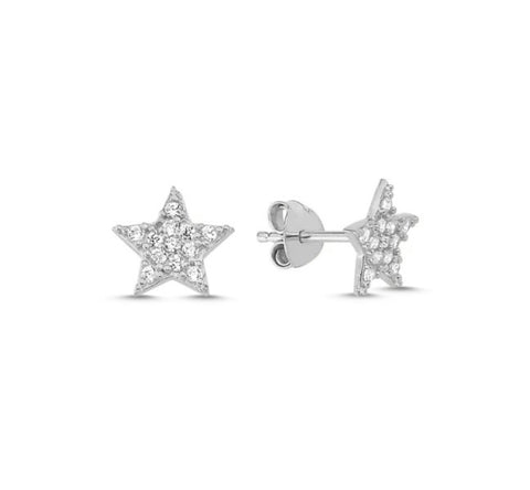 Brontë Star Silver Earrings