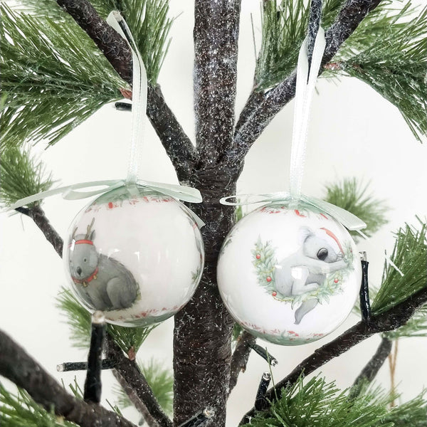 Australian Animals Christmas Bauble Tree Decoration Gift Box Set